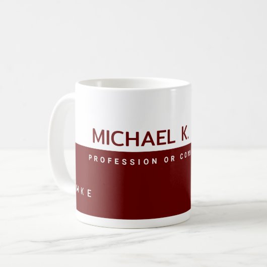 Beruf oder Firmenname HalbRed Coffee Tasse (Vorderseite Links)