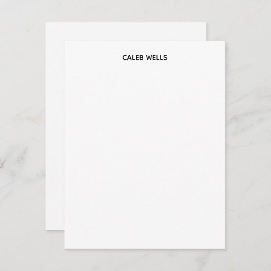 Beruf Schlicht einfach Weiß attraktiv Mitteilungskarte (Vorne/Hinten)