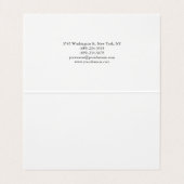 Beruf Schlicht einfach Weiß attraktiv Visitenkarten (Innenseite Aufgefaltet)