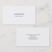 Beruf Schlicht einfach weiß attraktiv zwei Seiten Visitenkarte (Vorne/Hinten)