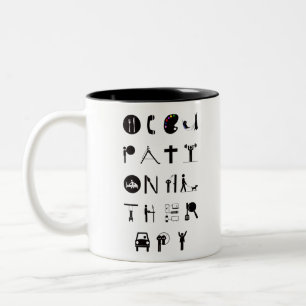 Berufe Zweifarbige Tasse