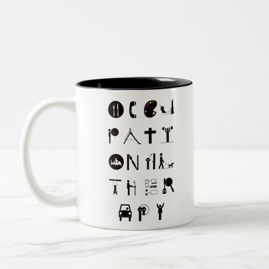 Berufe Zweifarbige Tasse (Links)