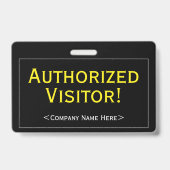 Beruflich "Autorisierter Besucher!" Abzeichen Ausweis (Rückseite)