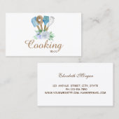 Beruflich, Bäckereihandwerkzeuge, Blume, Kochen Visitenkarte (Vorne/Hinten)