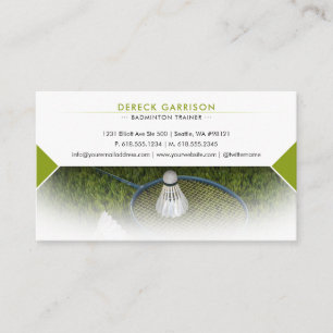 Beruflich Badminton Trainer Coach Visitenkarte