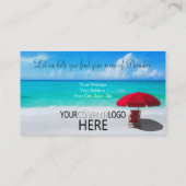 Beruflich Beach Real Anwesen Company Logo Visitenkarte (Rückseite)