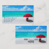 Beruflich Beach Real Anwesen Company Logo Visitenkarte (Vorne/Hinten)