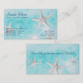 Beruflich Beach Real Anwesen Starfish Blue Visitenkarte (Vorne/Hinten)
