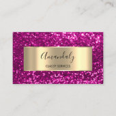 Beruflich Beauty Friseur Glitzer Pink Gold Visitenkarte (Vorderseite)