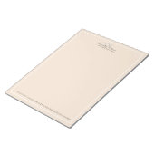 Beruflich Beige Minimalistisch Notizblock (angewinkelt)