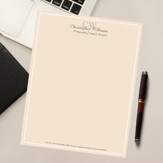 Beruflich Beige Minimalistisch Notizblock