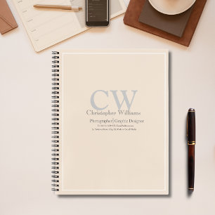 Beruflich Beige Minimalistisch Notizblock