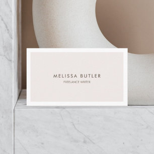 Beruflich Beige Moderner Luxus Visitenkarte