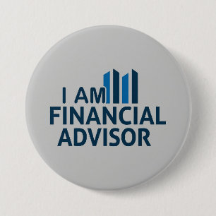 Beruflich bin ich Finanzberater Runde Button