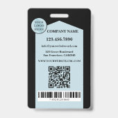 Beruflich Black Blue Foto ID Ausweis (Rückseite)