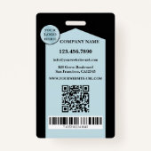 Beruflich Black Blue Foto ID Ausweis (Rückseite)