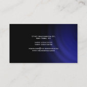 Beruflich Black Blue Gray Manager Business Card Visitenkarte (Rückseite)