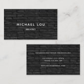Beruflich Black Bricks Constructeure Architect Visitenkarte (Vorne/Hinten)