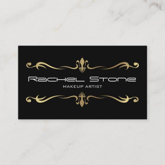 Beruflich Black Makeup Artist, Kosmetologe Visitenkarte (Vorderseite)