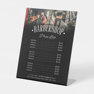 Beruflich Black Men Salon Barbershop Preisliste Sockelschild