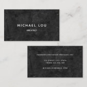 Beruflich Black Minimal Modern Architect Visitenkarte (Vorne/Hinten)