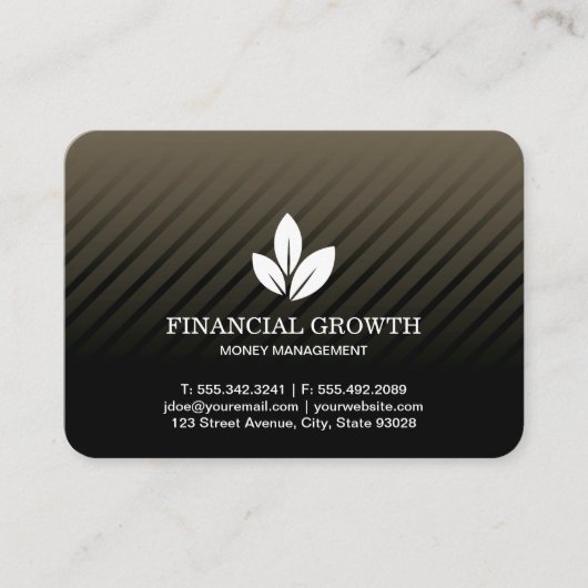 Beruflich Black Modern Visitenkarte (Vorderseite)