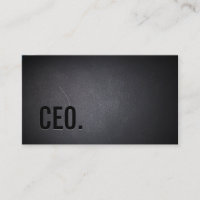 Beruflich Black Out CEO-Visitenkarte