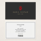 Beruflich Black Red Monogram 3D Typografie (Vorne & Hinten)