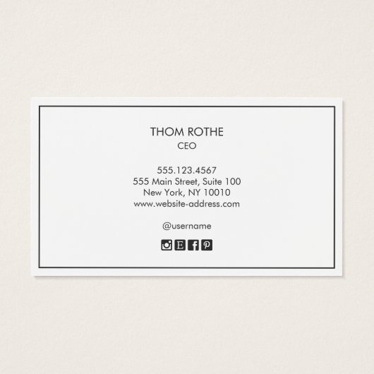 Beruflich Black Red Monogram 3D Typografie (Rückseite)