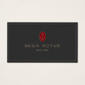 Beruflich Black Red Monogram 3D Typografie (Vorderseite)