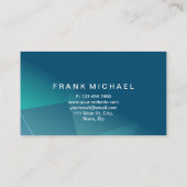 Beruflich Blau und Grün Visitenkarte (Rückseite)