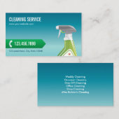 Beruflich Blue Clearing Service Business Card Visitenkarte (Vorne/Hinten)
