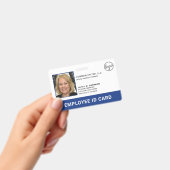 Beruflich Blue Company Logo Mitarbeiter Foto ID Ausweis (Handheld)