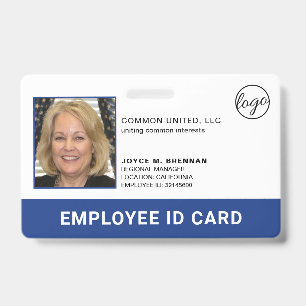 Beruflich Blue Company Logo Mitarbeiter Foto ID Ausweis