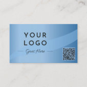 Beruflich-Blue-Foto-QR-Code Visitenkarte (Vorderseite)