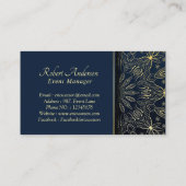 Beruflich Blue Gold Event Manager Visitenkarte (Rückseite)