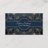 Beruflich Blue Gold Event Manager Visitenkarte (Vorderseite)