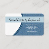 Beruflich Blue Imitats Glitzer FRONT Blank Back Visitenkarte (Vorderseite)