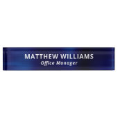 Beruflich Blue Imitats Metal Custom Namensplakette (Vorderseite)