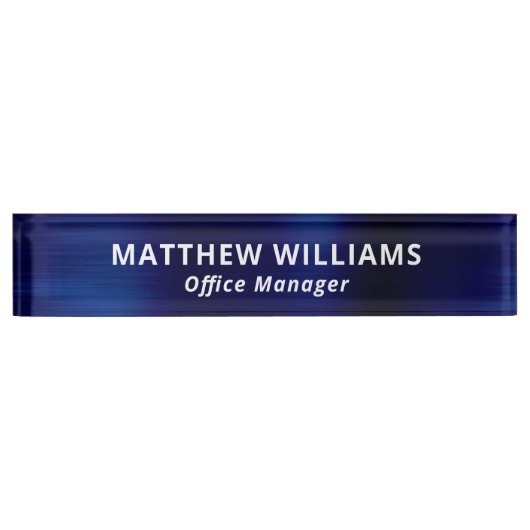 Beruflich Blue Imitats Metal Custom Namensplakette (Vorderseite)