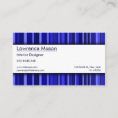 Beruflich Blue Interior Designer Business Card Visitenkarte (Rückseite)
