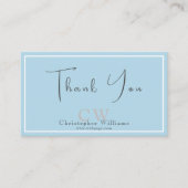 Beruflich Blue Minimalistisch Dankeschön Karte (Vorderseite)