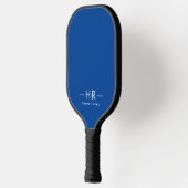 Beruflich Blue Monogram Name + Initial Pickleball Schläger (Links)