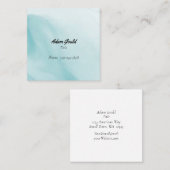 Beruflich Blue Ombre Gradient Business Card Quadratische Visitenkarte (Vorne/Hinten)