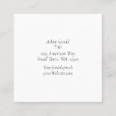 Beruflich Blue Ombre Gradient Business Card Quadratische Visitenkarte (Rückseite)