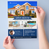 Beruflich Blue Open House Real Anwesen Flyer (Hand)