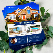 Beruflich Blue Open House Real Anwesen Flyer