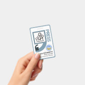 Beruflich Blue Quotation Marks Presseberichterstat Ausweis (Handheld)