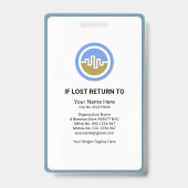 Beruflich Blue Quotation Marks Presseberichterstat Ausweis (Back)