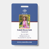 Beruflich Blue Security Abzeichen: Foto & Company Ausweis (Vorderseite)